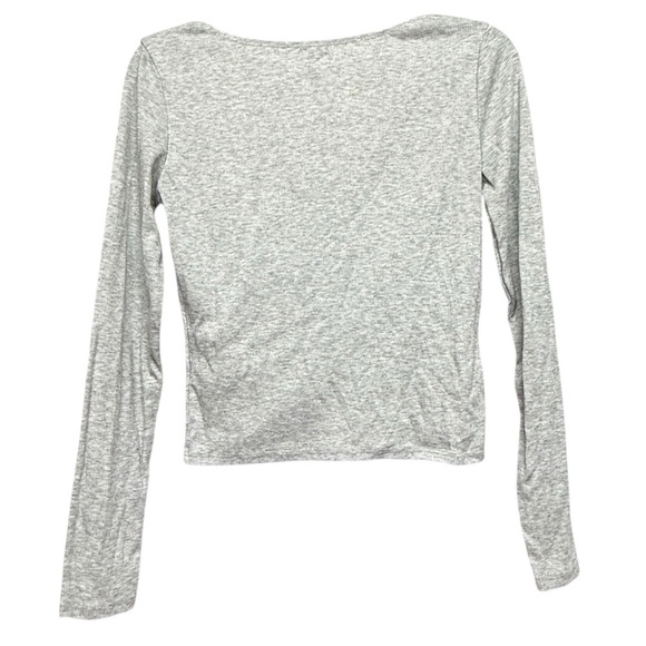 Garage Gray Fitted Crop Blouse Size Medium - Picture 2 of 4